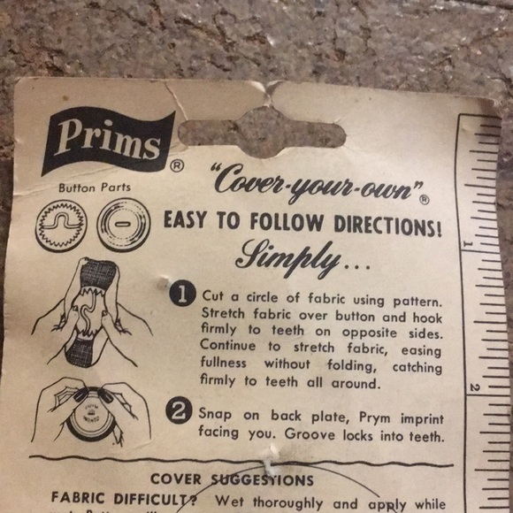 Vintage Prims Button Covers - Picture 7 of 8
